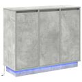 vidaXL LED komoda Betónová šedá 90 x 32 x 75 cm Kompozitné drevo