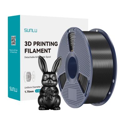 Filament SUNLU PLA+ Silk 1kg čierny 1,75mm