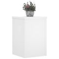 vidaXL Stojany na rastliny 2 ks biele 25x25x35 cm kompozitné drevo