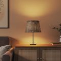 vidaXL Tienidlo na lampu hnedé Ø25x17 cm prútené