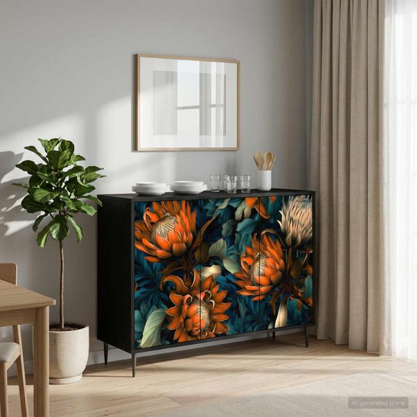 vidaXL Servírovacia skriňa LOCHEM Čierny dub 102 x 33 x 76 cm