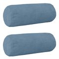 vidaXL Poťah na podložku 2 pcs HEERLEN Modrá Ø 15 x 40 cm manšestr
