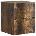 vidaXL Nástenná nočná skrinka 2 ks Dymový dub 33 x 34,5 x 40 cm