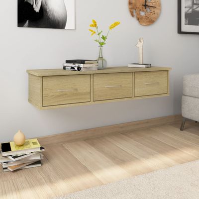 vidaXL Nástenná zásuvková polica 88x26x18,5 cm kompozitné drevo