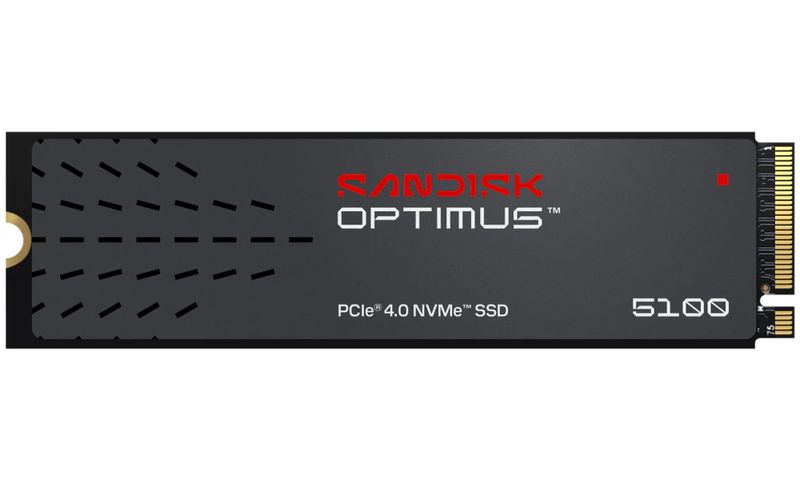 SANDISK Optimus 5100 NVMe 500GB SSD / NVMe M.2 PCIe Gen4 / Interní / M.2 2280 SSD, 500GB, M.2 2280, PCIe 4.0 x4, NVMe, ctení 6 600 MB/s, zápis 5 600 MB/s, QLC 3D CBA NAND, nCache 4.0