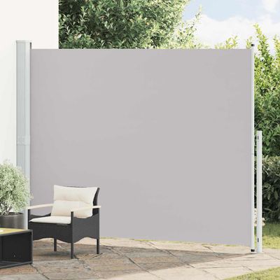 vidaXL Zaťahovacia bočná markíza na terasu 220x314 cm, sivá