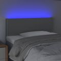 vidaXL Čelo postele s LED bledosivé 100x5x78/88 cm látka
