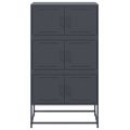 vidaXL Komoda antracitová 68,5x38,5x123,5 cm oceľ