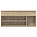 vidaXL lavica na topánky dub sonoma 102x30,5x45 cm umelé drevo