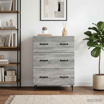 vidaXL Zásuvkový kabinet Sivý Sonoma 66 x 34,5 x 89,5 cm