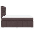 vidaXL Boxspring posteľ s matracom tmavohnedá 160x200 cm látka