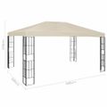 vidaXL Altánok 3x4 m, krémový
