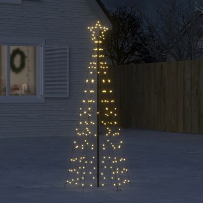 vidaXL LED vianočný stromček s hrotmi 220 LED teplá biela 180 cm