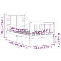 vidaXL Posteľný rám s čelom medovohnedý 90x200 cm masívne drevo
