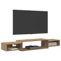 vidaXL Nástenný TV kabinet Nástenná montáž Dub artisan