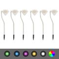 vidaXL Solárne záhradné LED svetlá 6 ks 9x7,8x29,5 cm