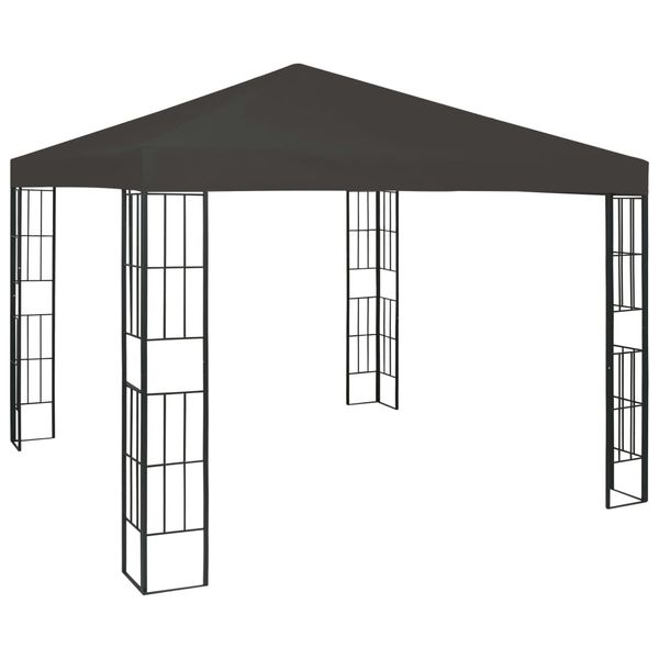 vidaXL Altánok 3x3 m, antracitový