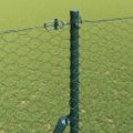 vidaXL Hexagonálny plotový základ 50 x 1,6 m PVC potiahnutá oceľ
