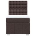 vidaXL Posteľný rám boxsping s matracom hnedý 80x200 cm látka