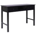 vidaXL Písací stôl čierny 110x45x76 cm drevený