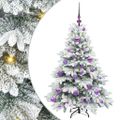 vidaXL Umelý vianočný stromček s 150 LED-i Biela 120 cm PE a PVC