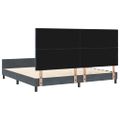 vidaXL Posteľ s pružinovým rámom Tmavo šedá 200 x 200 cm Zamat