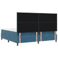 vidaXL Posteľ s pružinovým rámom Tmavomodrá 200 x 200 cm Zamat