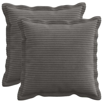 vidaXL Poťah na podložku 2 ks HOUTEN Tmavosivá 45 x 45 cm manšestr