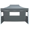 vidaXL Skladací stan s 3 stenami 431x291x315 cm antracitový