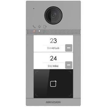 Hikvision IP dvere interkom, 2-tlačidlový, čítačka kariet, 2MPx kamera, WiFi
