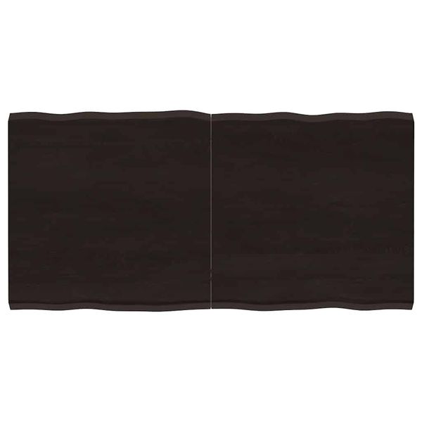 vidaXL Stolová doska tmavohnedá 120x60x(2-4)cm ošetrený masív hrany