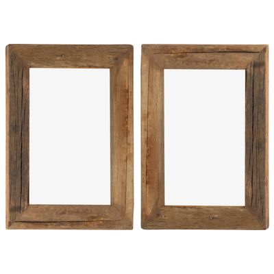 vidaXL Fotorámiky 2 ks, 30x40 cm, recyklovaný masív a skloo