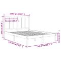 vidaXL Posteľ bez matraca 135x190 cm masívna borovica