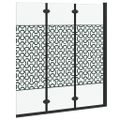 vidaXL Zábrana sprchy Čierna a priehľadná 130 x 130 cm tvrdené sklo