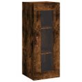 vidaXL Vysoká skrinka dymový dub 34,5x34x180 cm spracované drevo