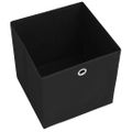 vidaXL Úložné boxy, 4 ks, netkaná textília, 32x32x32 cm, čierne