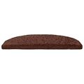 vidaXL Samolepiace schodové rohože 15 ks 80 x 24,5 x 3,5 cm Hnedá