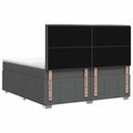 vidaXL Posteľ boxspring s matracom Tmavosivá 200 x 200 cm Látka