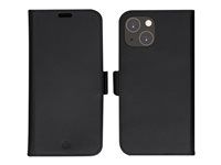 Puzdro s klopou na mobilný telefón - koža full-grain - čierna - pre Samsung Galaxy A54