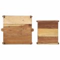 vidaXL Podnos 2 ks Hnedá 29 x 31 x 10 cm Masívne obnovené drevo