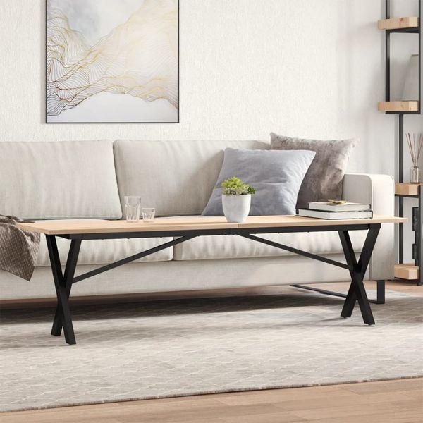 vidaXL Jedálenský stolík v tvare X 160x40x45 cm borovica a oceľ