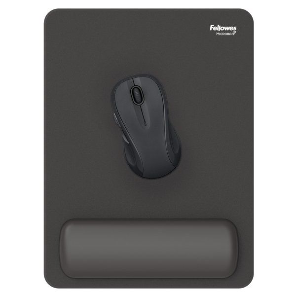 FELLOWES podložka pod myš a zápěstí BREYTA XL/ 210mm x 280mm x 18mm/ černá Podložka pod myš, XL s operkou zápestí, silikonová výpln, antibakteriální Microban®, 210 × 280 mm, cerná