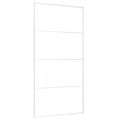 vidaXL Posuvné dvere nepriehľadné ESG sklo a hliník 102,5x205 cm biele