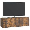 vidaXL Nástenná TV skrinka 98 x 31 x 30 cm Dymový dub Kompozitné drevo
