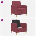 vidaXL Sofa s úložným priestorom Víno červené 72 x 78 x 87 cm