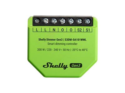 Smart ovládač osvetlenia SHELLY Dimmer Gen3 WiFi