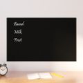 vidaXL Nástenná magnetická tabuľa čierna 80x50 cm tvrdené sklo