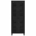 vidaXL Highboard 2 ks Čierny dub 69,5 x 34 x 180 cm Kompozitné drevo