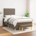 vidaXL Boxspring posteľ s matracom sivohnedý 120x200 cm látka