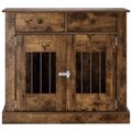 vidaXL Nábytok pre psa Dymový dub 90 x 47,5 x 80 cm Kompozitné drevo